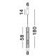 Pendule, Lustre suspendate - Pendul LED design modern BENTO gri fumuriu