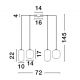 Pendule, Lustre suspendate - Lustra cu 6 pendule LED design modern AELIA