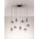 Pendule, Lustre suspendate - Lustra cu 9 pendule LED design modern AELIA