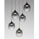Pendule, Lustre suspendate - Lustra cu 5 pendule LED design modern ESSENTIAL