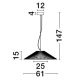 Pendule, Lustre suspendate - Pendul LED stil modern minimalist BRUME D-61cm