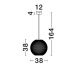 Pendule, Lustre suspendate - Pendul LED stil modern decorativ KINETIC D-38cm