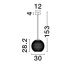 Pendule, Lustre suspendate - Pendul LED stil modern decorativ KINETIC D-30cm