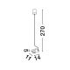 Pendule, Lustre suspendate - Pendul LED cu spot directionabil stil minimalist KEDROS alb
