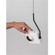 Pendule, Lustre suspendate - Pendul LED cu spot directionabil stil minimalist KEDROS alb