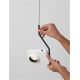 Pendule, Lustre suspendate - Pendul LED cu spot directionabil stil minimalist KEDROS alb
