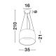 Pendule, Lustre suspendate - Lustra suspendata LED moderna DIONI 35cm