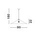 Pendule, Lustre suspendate - Lustra suspendata moderna design unicat AMBROSIA 90cm