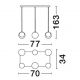 Pendule, Lustre suspendate - Lustra moderna cu 6 pendule SAVOY