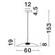 Pendule, Lustre suspendate - Lustra LED design modern POLIFEMO fumuriu, 60cm