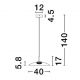 Pendule, Lustre suspendate - Lustra LED design modern POLIFEMO fumuriu, 40cm