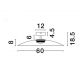 Plafoniere - Plafoniera LED design modern POLIFEMO fumuriu, 60cm