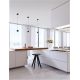 Pendule, Lustre suspendate - Pendul LED stil minimalist CONGA crom negru