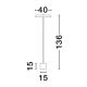 Lampadare - Lampa de podea LED design modern VETRO auriu, D-40cm