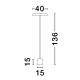 Lampadare - Lampa de podea LED design modern VETRO verde, D-40cm