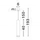 Pendule, Lustre suspendate - Pendul tubular design modern minimalist SEAWAVE, negru
