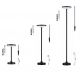 Tarusi - Tarus LED modern iluminat exterior ambiental IP65 NAWA H-93cm