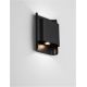 Aplice - Aplica LED iluminat ambiental perete exterior IP54 POLLY negru