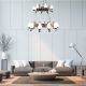 Candelabre, Lustre - Candelabru rustic fabricat manual din lemn Roata 20L