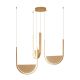 Lustra design modern LED DECO auriu/ sampanie