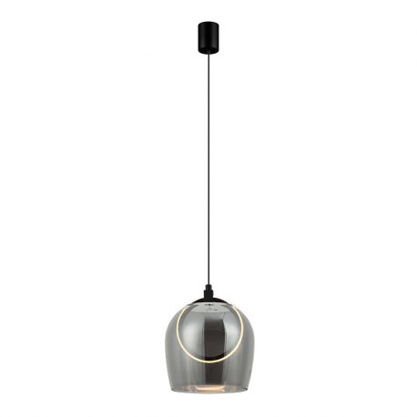 Pendule, Lustre suspendate - Lustra, Pendul design modern LED LIGHT fumuriu