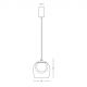 Pendule, Lustre suspendate - Lustra, Pendul design modern LED LIGHT sampanie