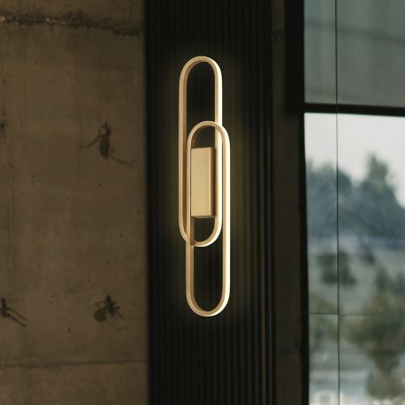 Aplice, corpuri de iluminat pentru pereti - Aplica de perete LED design ultra-modern Odele auriu