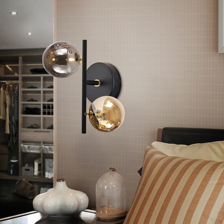 Aplice, corpuri de iluminat pentru pereti - Aplica de perete design modern Dark 2L