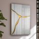 Oglinzi - Oglinda de perete design decorativ Surcos auriu 80x120cm