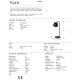 Lampi decorative si solare - Lampa LED portabila exterior/interior IP54 Cuco neagra