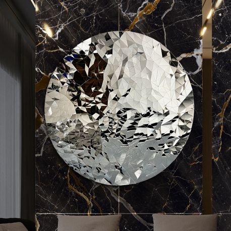 Decoratiuni perete - Decoratiune XXL de perete Basorelief design lux Polyedric D-100cm