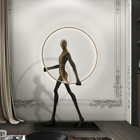 Statuete - Figurina decorativa / Lampa LED de podea design lux Caminante
