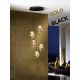 Pendule, Lustre suspendate - Lustra LED suspendata design modern Rocio negru/auriu