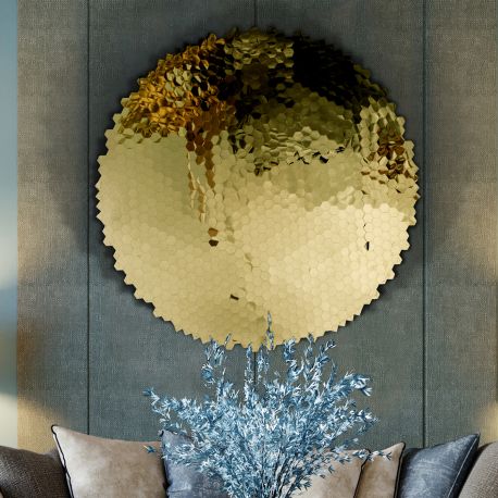 Decoratiuni perete - Decoratiune XXL de perete Basorelief design lux Matrix D-100cm