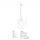 Pendule, Lustre suspendate - Pendul design modern decorativ FIBERGLASS D-40cm