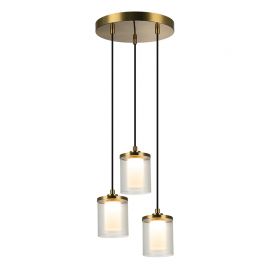 Pendule, Lustre suspendate - Lustra LED dimabila design modern decorativ Luxury 3L aurie