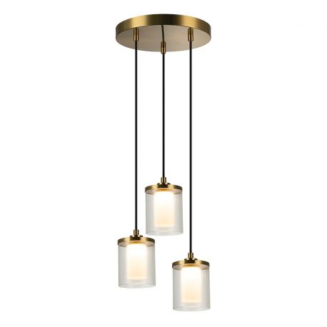 Pendule, Lustre suspendate - Lustra LED dimabila design modern decorativ Luxury 3L aurie