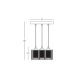 Pendule, Lustre suspendate - Lustra LED dimabila design modern decorativ Luxury 3L aurie