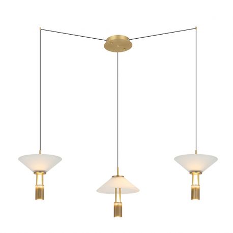 Pendule, Lustre suspendate - Lustra LED suspendata design modern decorativ Newy 3L aurie