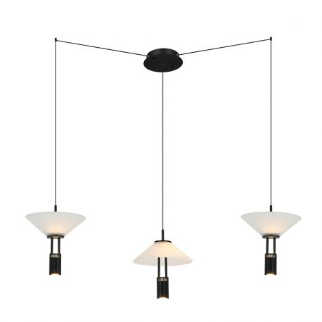Pendule, Lustre suspendate - Lustra LED suspendata design modern decorativ Newy 3L negru