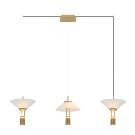 Pendule, Lustre suspendate - Lustra LED suspendata design modern decorativ Newy 3L aurie