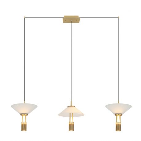 Pendule, Lustre suspendate - Lustra LED suspendata design modern decorativ Newy 3L aurie