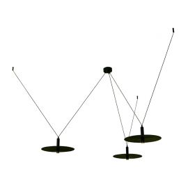Lustra LED decorativa design modern Kurt 3L negru