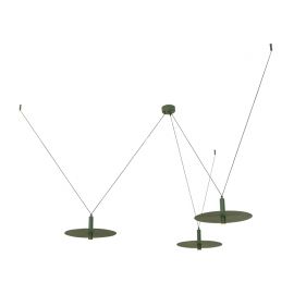 Lustra LED decorativa design modern Kurt 3L verde