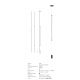 Lampadare - Lampa LED suspendata tip lampadar minimalist Fily negru