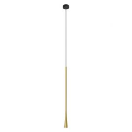 Pendule, Lustre suspendate - Pendul LED stil minimalist modern Slim negru/alama