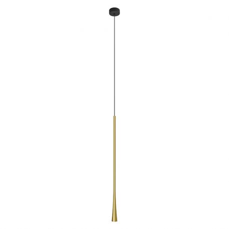 Pendule, Lustre suspendate - Pendul LED stil minimalist modern Slim negru/alama
