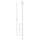 Pendule, Lustre suspendate - Pendul LED stil minimalist modern Slim negru