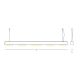 Pendule, Lustre suspendate - Lustra LED suspendata design liniar Abi 50W