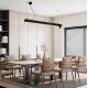 Pendule, Lustre suspendate - Lustra LED suspendata design liniar Lynton 7+32W